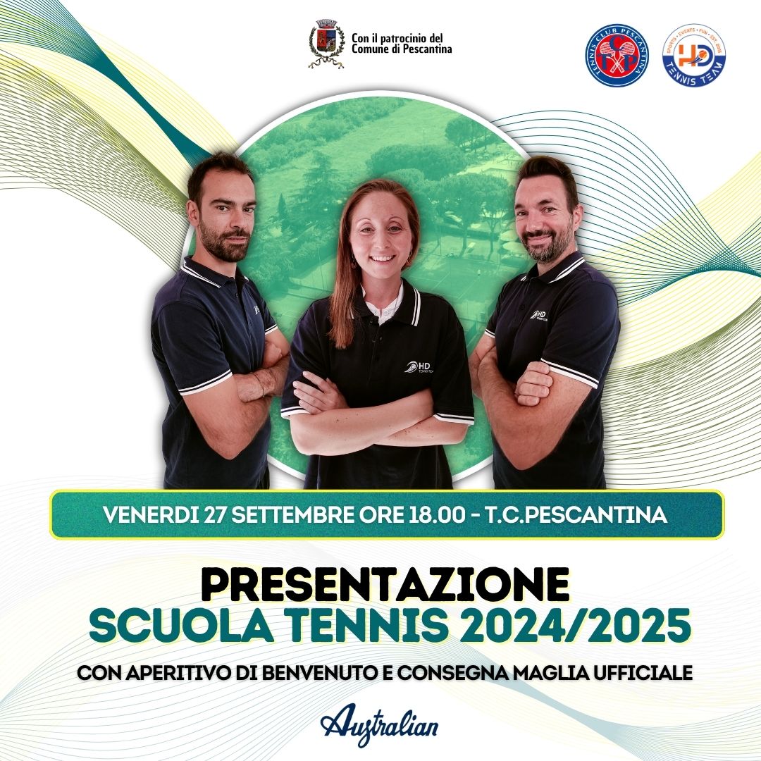 Presentazione Scuola Tennis 2024/25 | Venerdì 27 settembre alle ore 18.00